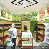 Thiết kế cửa hàng thực phẩm sạch - Anh Tuấn - Lò Đúc